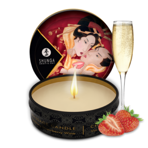 Mini bougie de massage - Vin pétillant à la fraise