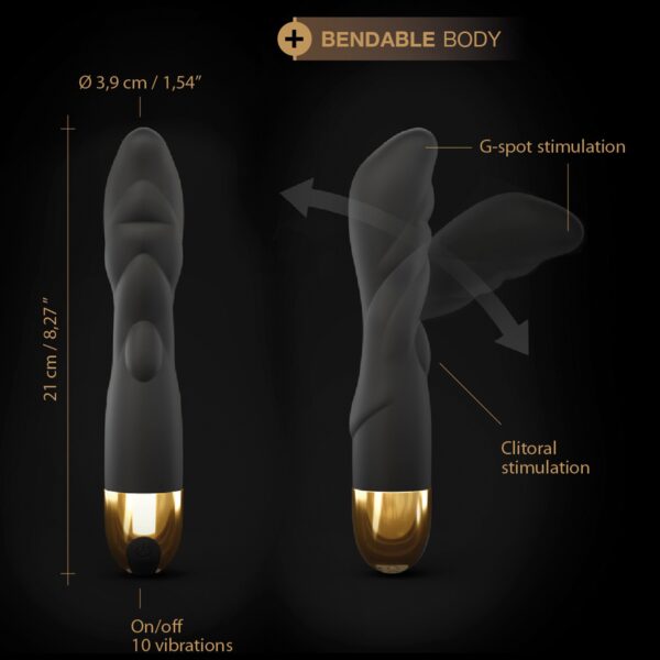 Vibromasseur Dorcel Flexi et Joy - Noir et Or – Image 9