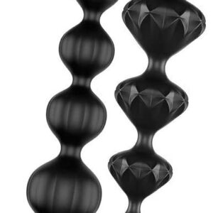 Chaînes Anales Satisfyer Love Beads 2 pcs - Noir