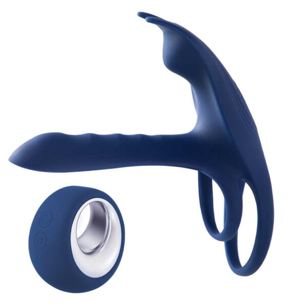 Blue Fox - Gaine vibrante qui augmente la taille du pénis – Image 3