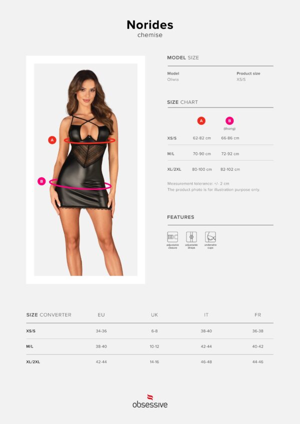 Norides nuisette et String - Noire – Image 10