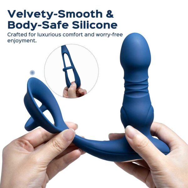 Cyrus - Vibromasseur de prostate va et vient contrôlé par application - Noir – Image 8