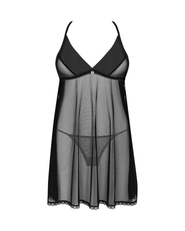 Latinesa babydoll et String - Noire – Image 8
