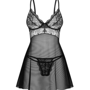 Perisia babydoll et string - Noirs