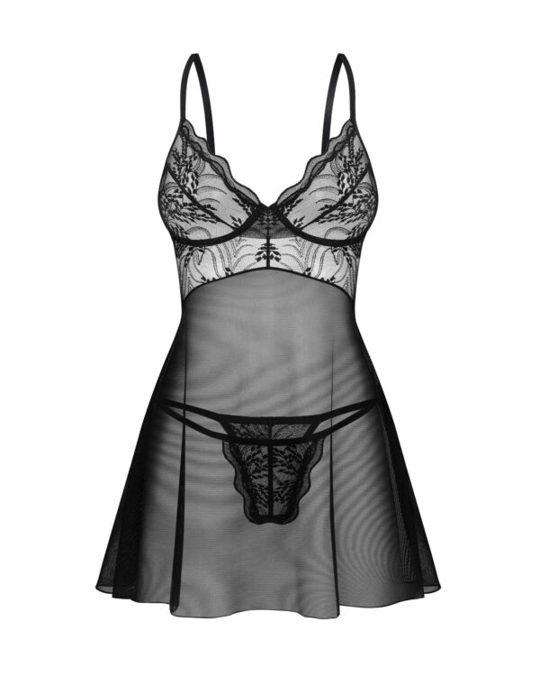 Perisia babydoll et string - Noirs