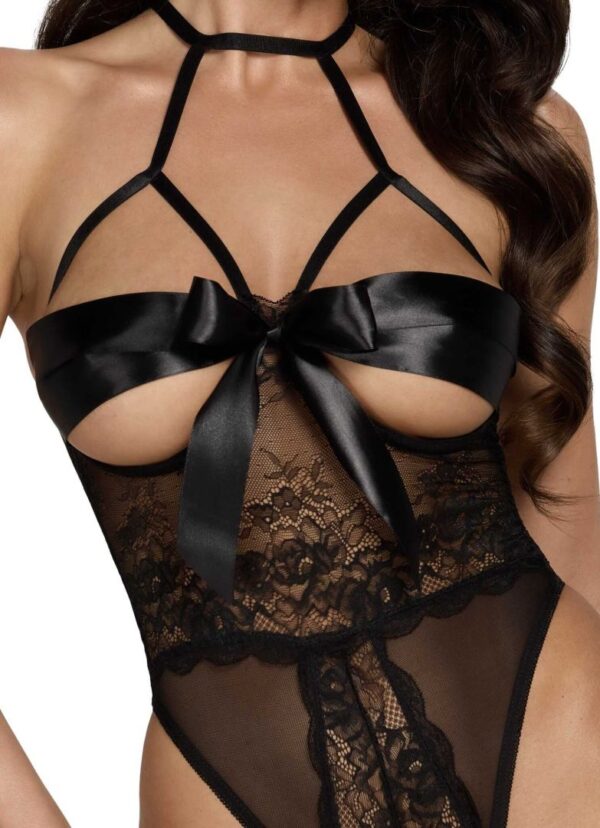 Sexy Kiss 246 body et ruban de satin - noir – Image 9